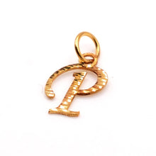 22k Gold Letter Pendant (P)