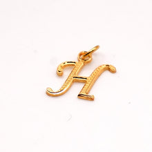 22k Gold Letter Pendant (H)