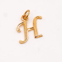 22k Gold Letter Pendant (H)