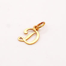 22k Gold Letter Pendant (D)