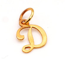 22k Gold Letter Pendant (D)