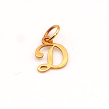 22k Gold Letter Pendant (D)