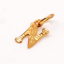 22k Gold Letter Pendant (N)
