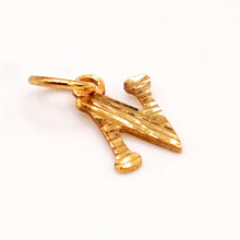 22k Gold Letter Pendant (N)