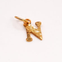 22k Gold Letter Pendant (N)