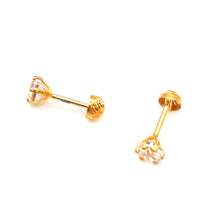 18K Gold Studs 2-in-1 Style