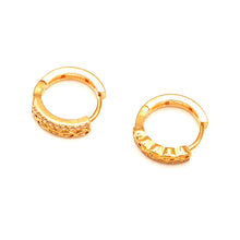 22K Gold Hoop Earrings With Zirconia