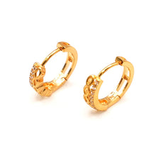22K Gold Hoop Earrings With Zirconia