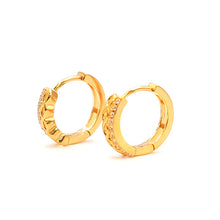 22K Gold Hoop Earrings With Zirconia