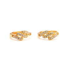 22K Gold Hoop Earrings With Zirconia