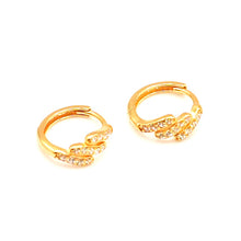 22K Gold Hoop Earrings With Zirconia