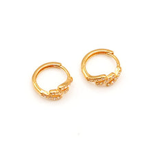 22K Gold Hoop Earrings With Zirconia