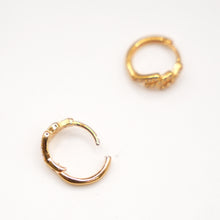 22K Gold Hoop Earrings With Zirconia