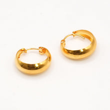 22K Gold Chubby Hoop Earrings