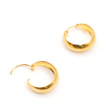 22K Gold Chubby Hoop Earrings