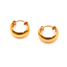 22K Gold Chubby Hoop Earrings