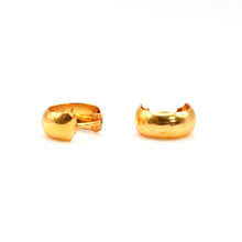 22K Gold Chubby Hoop Earrings
