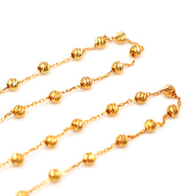 22K Gold Ball Necklace