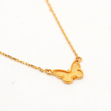 22K Gold Necklace with Butterfly