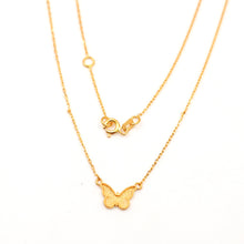 22K Gold Necklace with Butterfly