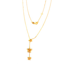 22K Gold Necklace with Flowers