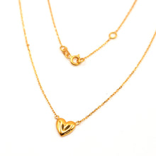 22K Gold Necklace with Heart
