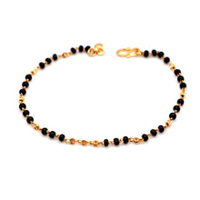 22k Black Bead Bracelet