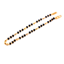 22k Black Bead Bracelet
