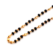 22k Black Bead Bracelet