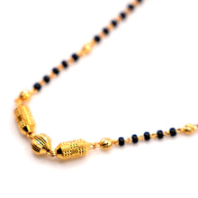 22k Black Bead Bracelet