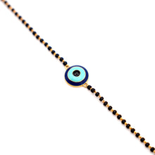 22k Black Bead Bracelet