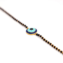 22k Black Bead Bracelet