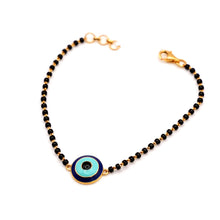 22k Black Bead Bracelet