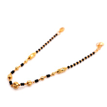 22k Black Bead Bracelet