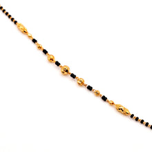 22k Black Bead Bracelet
