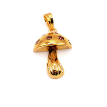 14k Yellow Gold Mushroom Pendant