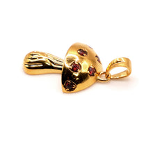 14k Yellow Gold Mushroom Pendant