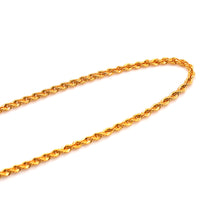 22K Gold Rope Chain 22 Inches