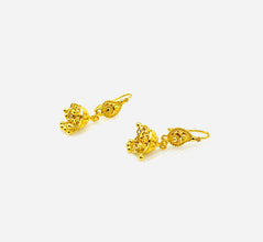 22K Gold Jhumka Style Earrings