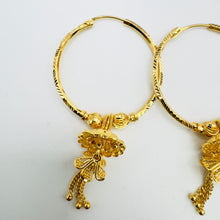 22K Gold Jhumki - Hoop Earrings