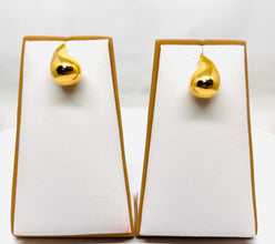 21K Gold Tear Drop Earrings