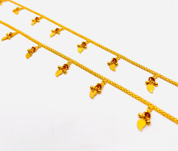 22K GOLD ANKLET PAIR