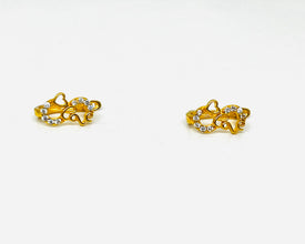 22K Gold Love Infinity Earring