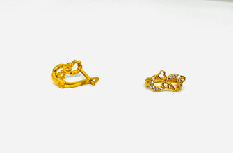 22K Gold Love Infinity Earring
