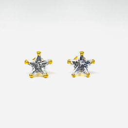 18k Gold Star Studs