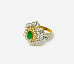 22k Gold Emerald Ring