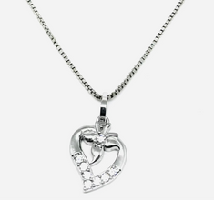 Sterling Silver Heart Shaped Locket & Chain