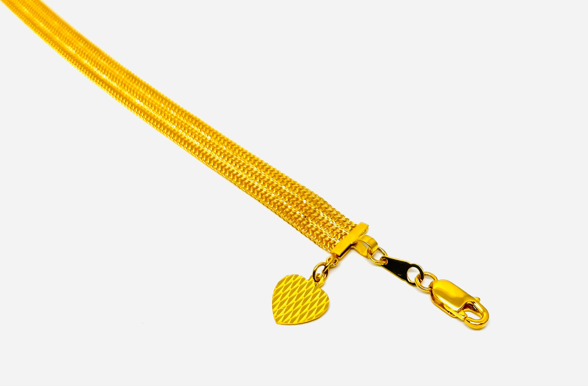 22k Gold Flat Chain Bracelet