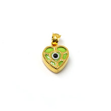 22k Gold Evil Eye Pendant