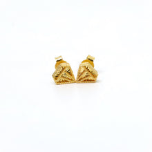 21K Gold Diamond Shaped Studs